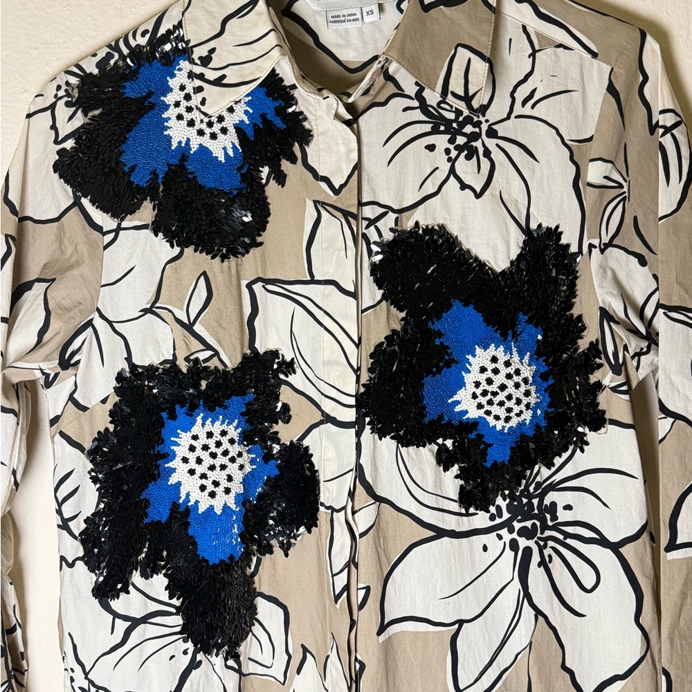 Dhruv Kapoor - Anthropology Floral Shirt Dress XS - Picture 4 of 4